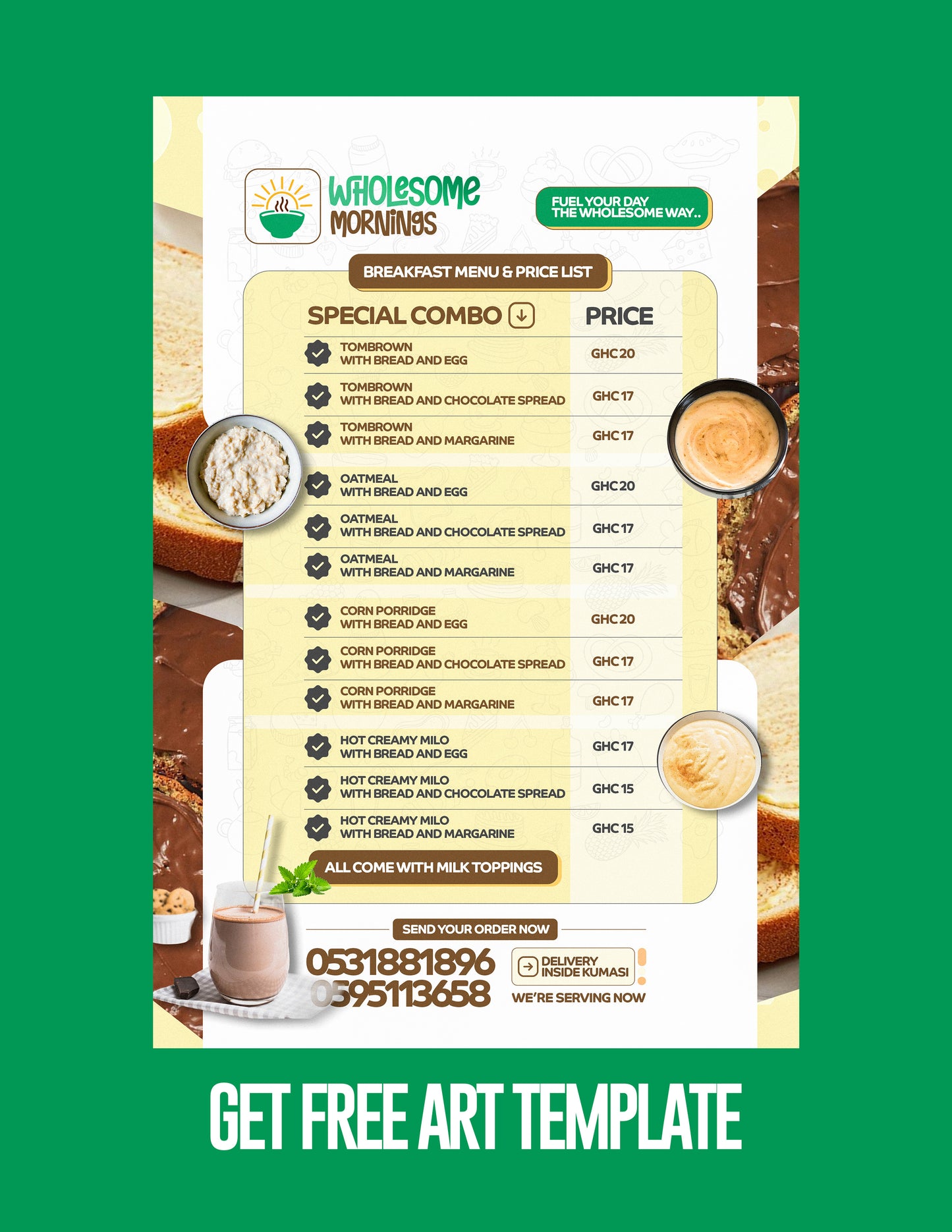 Restaurant Menu Artwork