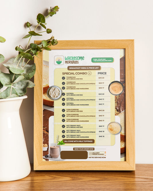 Restaurant Menu Artwork
